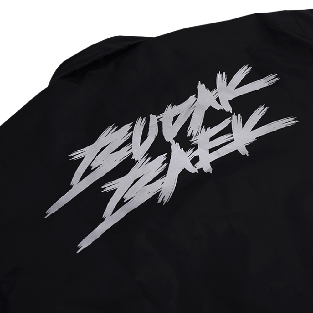 
                  
                    Budak Baek Rider Series Reflective Logo Coach Jacket
                  
                