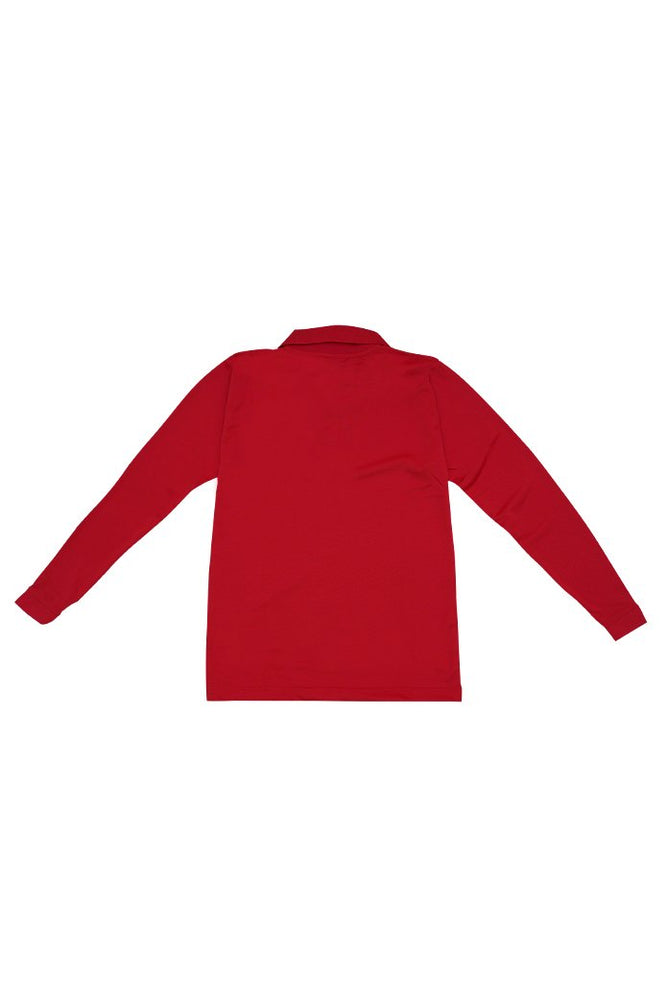 
                  
                    Budak Baek Logo Long Sleeve Polo Unisex Tee - Red
                  
                